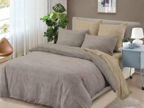طقم مفرش سرير سادة وأنيق (قلبتين)